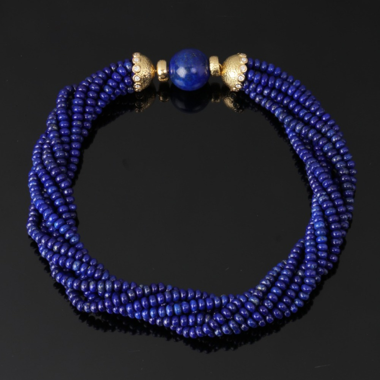 Clotilde, Gold and hard stone necklace